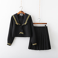 Inspired by JK Schoolgirls Skirt Cosplay Costume Polyester / Cotton Blend Solid Color Cravat For Women