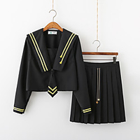 Inspired by JK Schoolgirls Skirt Cosplay Costume Polyester / Cotton Blend Solid Color Cravat For Women