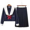 Inspired by JK Schoolgirls Skirt Cosplay Costume Polyester / Cotton Blend Solid Color Top For Women