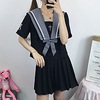 Inspired by JK Schoolgirls Skirt Cosplay Costume Polyester / Cotton Blend Solid Color Top For Women