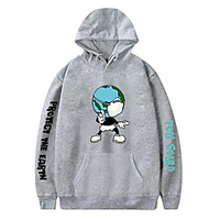 Inspired by JME WED Protect The Earth Hoodie Anime 100% Polyester Anime Harajuku Graphic Kawaii Hoodie For Men