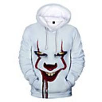 Inspired by Joker Pennywise Cosplay Costume Hoodie Polyster Print Hoodie For Men