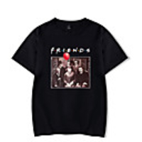 Inspired by Joker Pennywise Cosplay Costume T-shirt Cotton Fibre Print T-shirt For Men