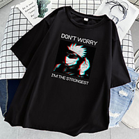 Inspired by Jujutsu Kaisen Cosplay Cosplay Costume T-shirt 100% Polyester Print T-shirt For Women