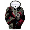 Inspired by la casa de papel Dali Cosplay Costume Hoodie Plush Fabric 3D Printing Hoodie For Men