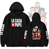 Inspired by la casa de papel Dali Cosplay Costume Hoodie Pure Cotton Print Printing Hoodie For Men
