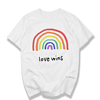 Inspired by LGBT love is love love wins Cosplay Costume T-shirt Polyester / Cotton Blend Text T-shirt For Men