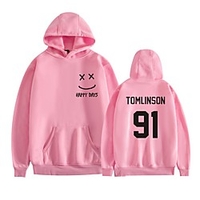 Inspired by Louis Tomlinson 91 Cosplay Hoodie Polyester / Cotton Blend Graphic Prints Printing Hoodie For Men