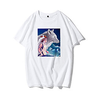 Inspired by Mononoke Cosplay Anime Cartoon Polyester / Cotton Blend Print Harajuku Graphic Kawaii T-shirt For Women