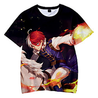 Inspired by My Hero Academia / Boku No Hero Cosplay Anime Cartoon Polyester / Cotton Blend Print 3D Harajuku Graphic T-shirt For Women