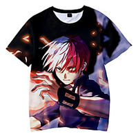 Inspired by My Hero Academia / Boku No Hero Cosplay Anime Cartoon Polyester / Cotton Blend Print 3D Harajuku Graphic T-shirt For Women