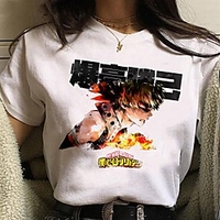 Inspired by My Hero Academia / Boku No Hero Cosplay Anime Cartoon Polyester / Cotton Blend Print Harajuku Graphic Kawaii T-shirt For Women