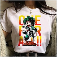 Inspired by My Hero Academia / Boku No Hero Cosplay Anime Cartoon Polyester / Cotton Blend Print Harajuku Graphic Kawaii T-shirt For Women