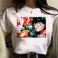 Inspired by My Hero Academia / Boku No Hero Cosplay Anime Cartoon Polyester / Cotton Blend Print Harajuku Graphic Kawaii T-shirt For Women