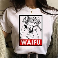 Inspired by My Hero Academia / Boku No Hero Cosplay Anime Cartoon Polyester / Cotton Blend Print Harajuku Graphic Kawaii T-shirt For Women