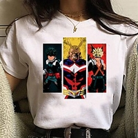 Inspired by My Hero Academia / Boku No Hero Cosplay Anime Cartoon Polyester / Cotton Blend Print Harajuku Graphic Kawaii T-shirt For Women