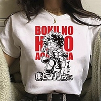 Inspired by My Hero Academia / Boku No Hero Cosplay Anime Cartoon Polyester / Cotton Blend Print Harajuku Graphic Kawaii T-shirt For Women