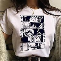 Inspired by My Hero Academia / Boku No Hero Cosplay Anime Cartoon Polyester / Cotton Blend Print Harajuku Graphic Kawaii T-shirt For Women