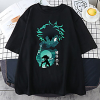 Inspired by My Hero Academia / Boku No Hero Cosplay Cosplay Costume T-shirt Polyester / Cotton Blend Print Harajuku Graphic Kawaii T-shirt For Women