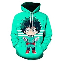 Inspired by My Hero Academia / Boku No Hero Cosplay Costume Hoodie Terylene Print Printing Hoodie For Men