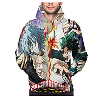 Inspired by My Hero Academia / Boku No Hero Midoriya Izuku Cosplay Costume Hoodie Terylene 3D Printing Harajuku Graphic Hoodie For Women