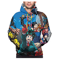 Inspired by My Hero Academia / Boku No Hero Midoriya Izuku Cosplay Costume Hoodie Terylene 3D Printing Harajuku Graphic Hoodie For Women