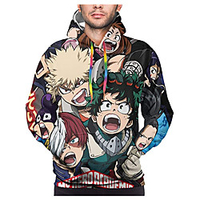 Inspired by My Hero Academia / Boku No Hero Midoriya Izuku Cosplay Costume Hoodie Terylene 3D Printing Hoodie For Women
