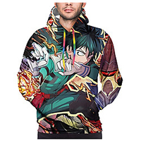 Inspired by My Hero Academia / Boku No Hero Midoriya Izuku Cosplay Costume Hoodie Terylene 3D Printing Hoodie For Women