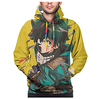 Inspired by My Hero Academia / Boku No Hero Midoriya Izuku Cosplay Costume Hoodie Terylene 3D Printing Hoodie For Women