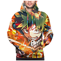 Inspired by My Hero Academia / Boku No Hero Midoriya Izuku Cosplay Costume Hoodie Terylene 3D Printing Hoodie For Women