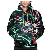 Inspired by My Hero Academia / Boku No Hero Midoriya Izuku Cosplay Costume Hoodie Terylene 3D Printing Hoodie For Women