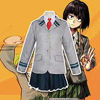 Inspired by My Hero Academia / Boku No Hero Ochaco Uraraka Momo Yaoyorozu Anime Cosplay Costumes Japanese Cosplay Suits Patchwork Long Sleeve Coat Blouse Skirt For Women