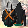 Inspired by My Hero Academia Boko No Hero Bakugou Katsuki Hoodie Terylene Cartoon Stylish For Men