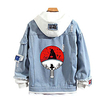 Inspired by Naruto Akatsuki Anime Cartoon Cloth Demin Anime Denim Jacket Harajuku Kawaii Coat For Men