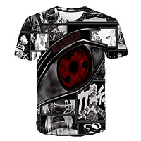 Inspired by Naruto Akatsuki Anime Cartoon Polyester / Cotton Blend 3D 3D Harajuku Graphic T-shirt For Men