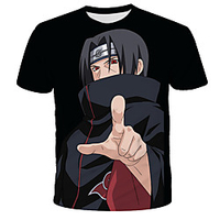Inspired by Naruto Akatsuki Anime Cartoon Polyester / Cotton Blend 3D 3D Harajuku Graphic T-shirt For Women