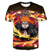 Inspired by Naruto Akatsuki Anime Cartoon Polyester / Cotton Blend 3D 3D Harajuku Graphic T-shirt For Women