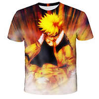 Inspired by Naruto Akatsuki Anime Cartoon Polyester / Cotton Blend 3D 3D Harajuku Graphic T-shirt For Women