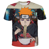Inspired by Naruto Akatsuki Anime Cartoon Polyester / Cotton Blend 3D 3D Harajuku Graphic T-shirt For Women