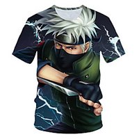 Inspired by Naruto Akatsuki Anime Cartoon Polyester / Cotton Blend 3D 3D Harajuku Graphic T-shirt For Women