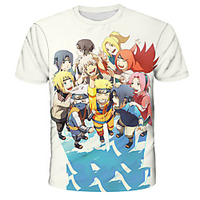 Inspired by Naruto Akatsuki Anime Cartoon Polyester / Cotton Blend 3D 3D Harajuku Graphic T-shirt For Women