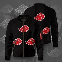 Inspired by Naruto Akatsuki Anime Cartoon Polyster Anime Harajuku Graphic Kawaii Outerwear For Men