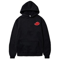 Inspired by Naruto Akatsuki Hoodie Anime 100% Polyester Anime Harajuku Graphic Kawaii Hoodie For Men
