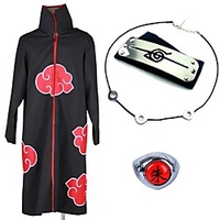 Inspired by Naruto Akatsuki Itachi Uchiha Anime Cosplay Costumes Japanese Cosplay Suits Cosplay Accessories Anime Cloak Necklace Headband For Men