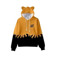 Inspired by Naruto Akatsuki Uzumaki Naruto Hoodie Anime Polyster Anime 3D Cat Ear Harajuku Hoodie For Men