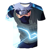 Inspired by Naruto Anime Cartoon 100% Polyester 3D 3D Harajuku Graphic T-shirt For Women