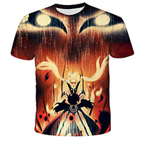 Inspired by Naruto Anime Cartoon 100% Polyester 3D 3D Harajuku Graphic T-shirt For Women