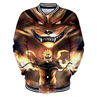 Inspired by Naruto Anime Cartoon Polyster Anime 3D Harajuku Graphic Outerwear For Men