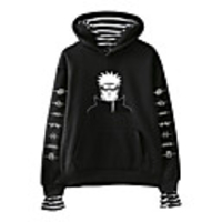 Inspired by Naruto Cosplay Akatsuki Pain Hoodie Fake Two-Piece Polyester / Cotton Blend Print Printing Hoodie For Men