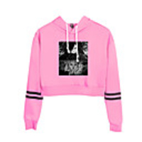 Inspired by Naruto Cosplay Akatsuki Uchiha Crop Top Hoodie Polyester / Cotton Blend Print Printing Crop Top For Women